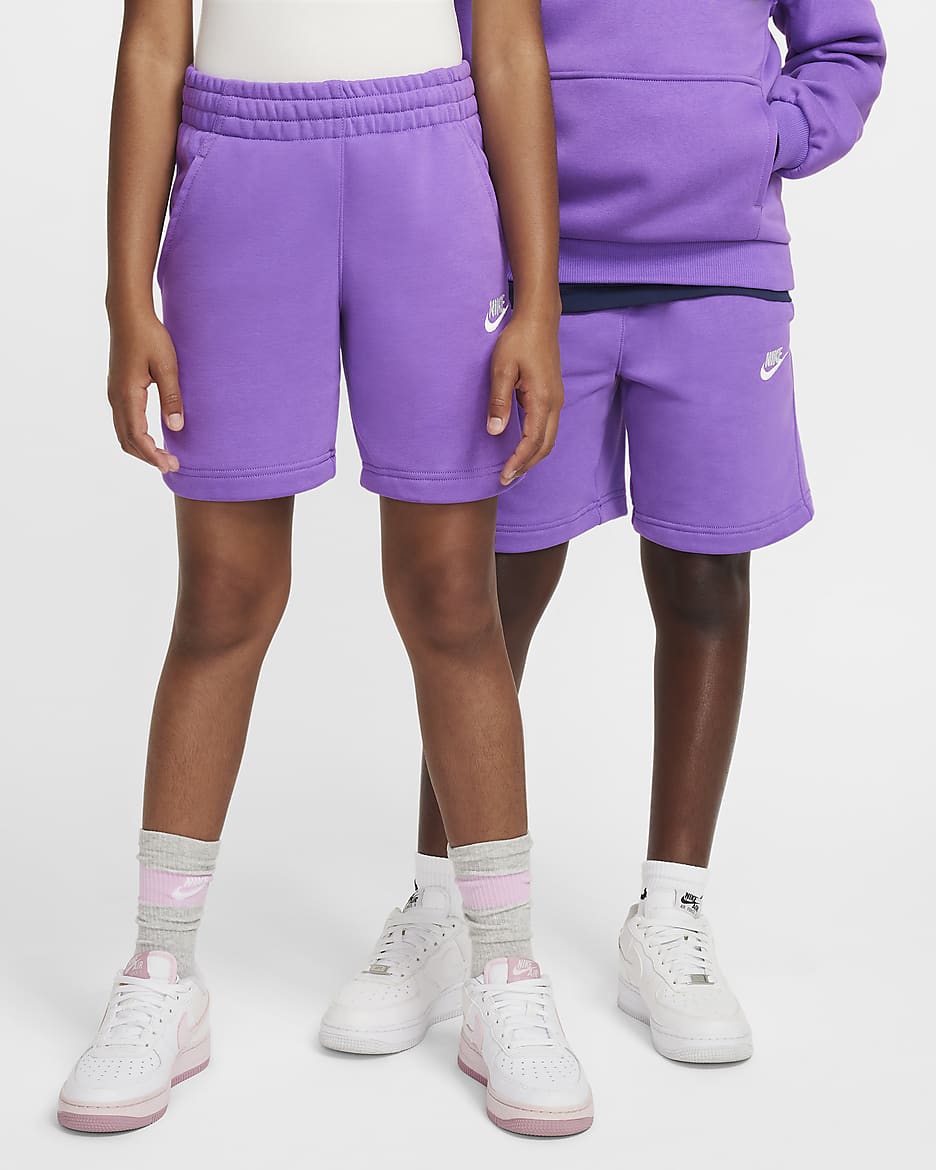 Nike fleece shorts kids on sale